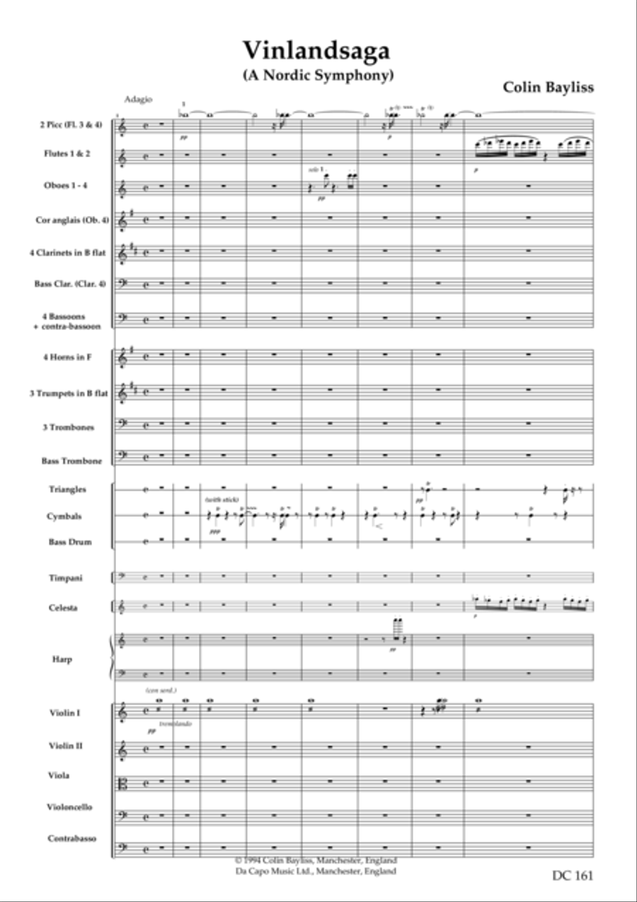 Vinlandsaga - a Nordic Symphony [score] Percussion Ensemble scores gallery preview page 1