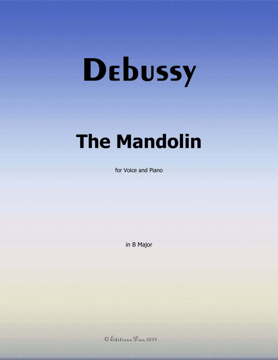 The Mandolin, by Debussy, in B Major