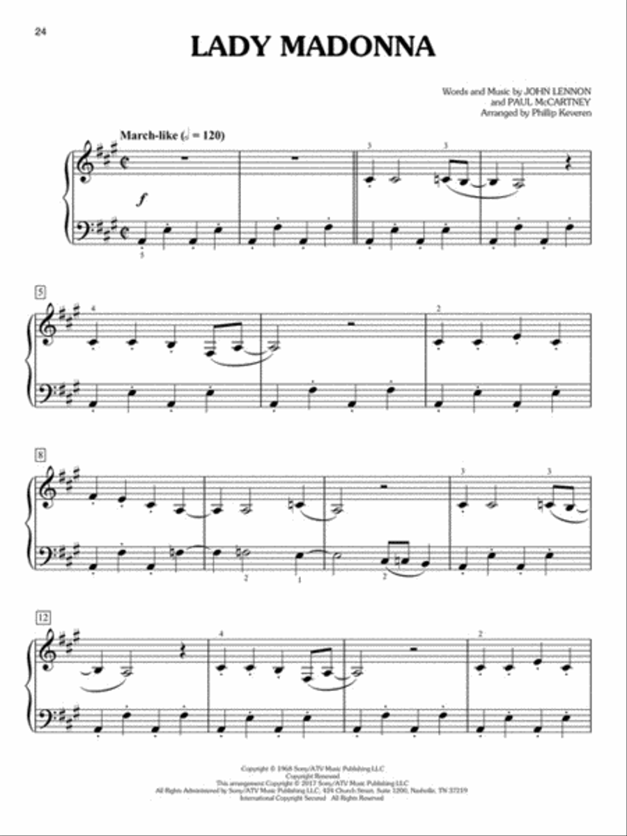 The Beatles for Easy Classical Piano Easy Piano scores gallery preview page 4