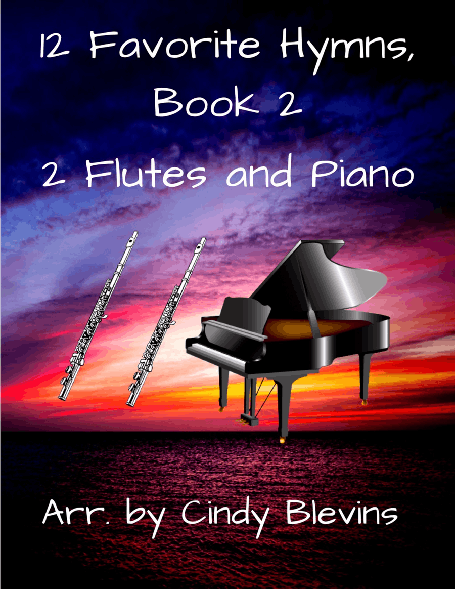 12 Favorite Hymns, Book 2, Two Flutes and Piano Flute Duet scores gallery preview page 1