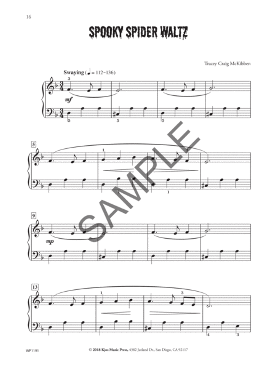 Halloween Screams Easy Piano scores gallery preview page 4