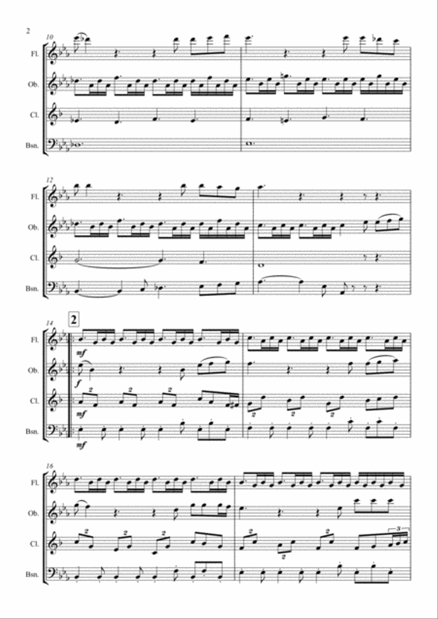 Happy Xmas (War Is Over) Happy Xmas (War Is Over) Woodwind Quartet scores gallery preview page 3