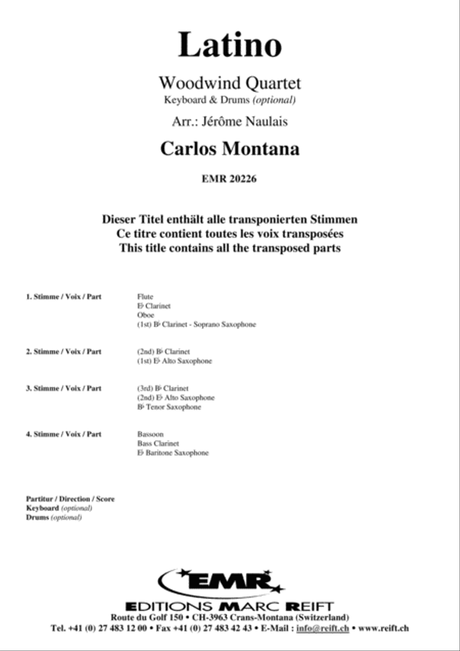 Latino Woodwind Quartet scores gallery preview page 2