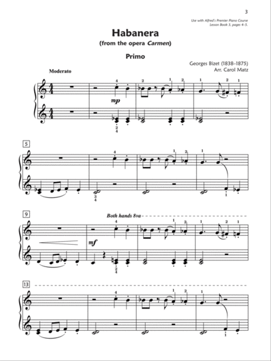 Premier Piano Course, Duet 3 Piano Method scores gallery preview page 3