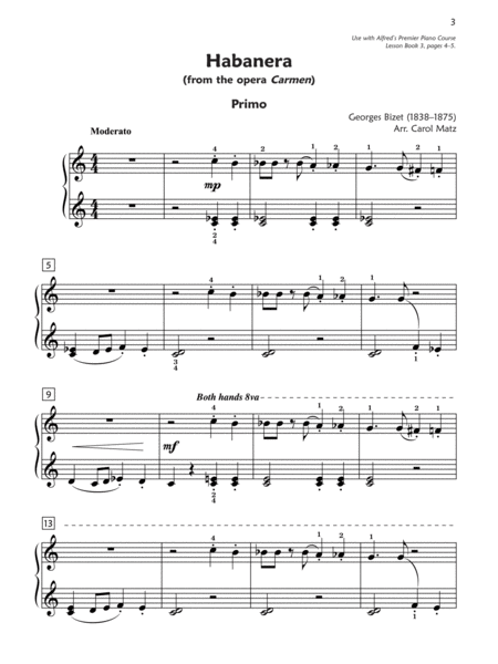 Premier Piano Course, Duet 3