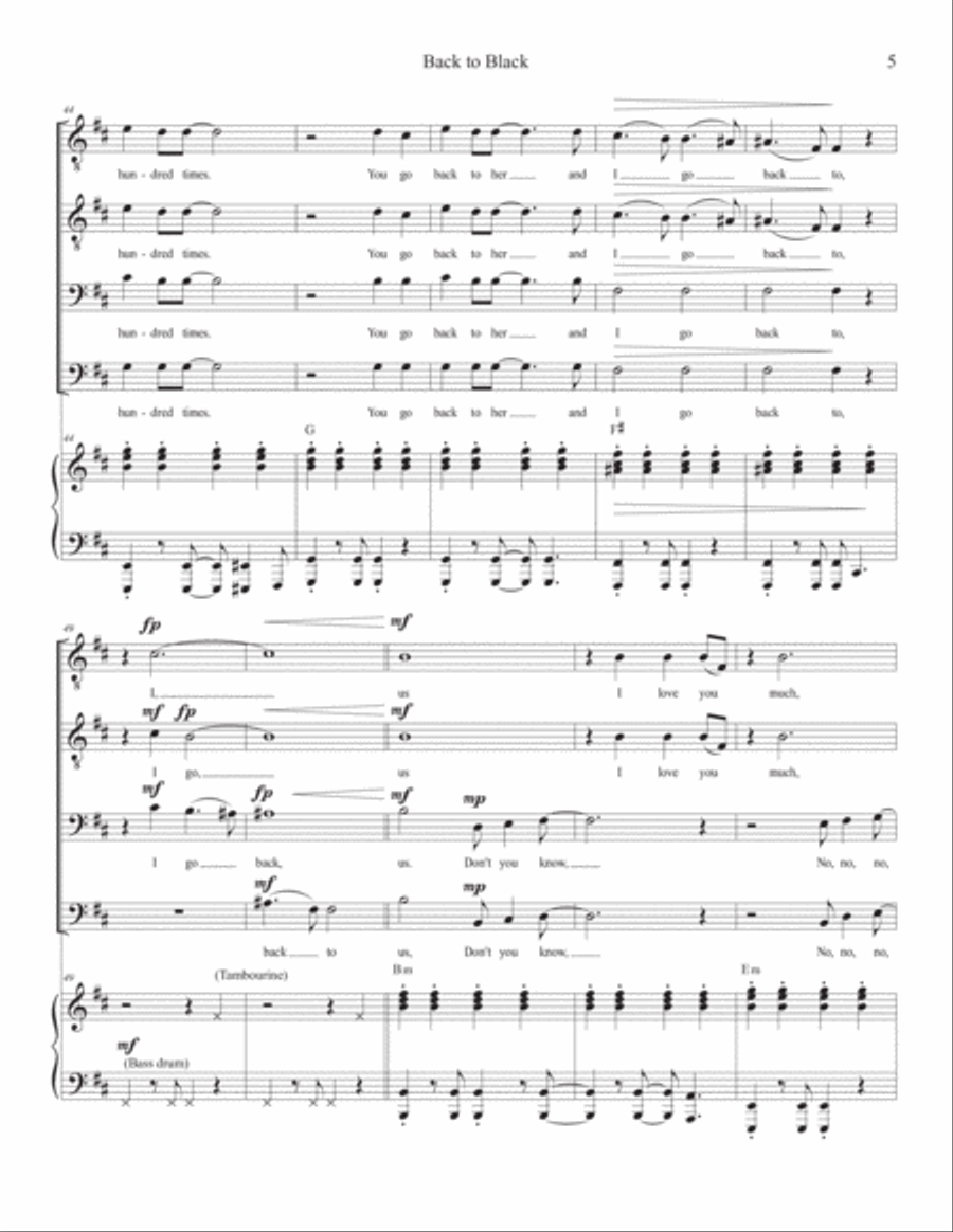 Back To Black Back To Black TTBB scores gallery preview page 5
