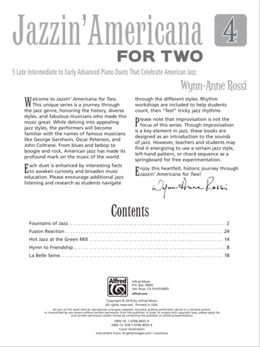 Jazzin' Americana for Two Small Ensemble scores gallery preview page 2