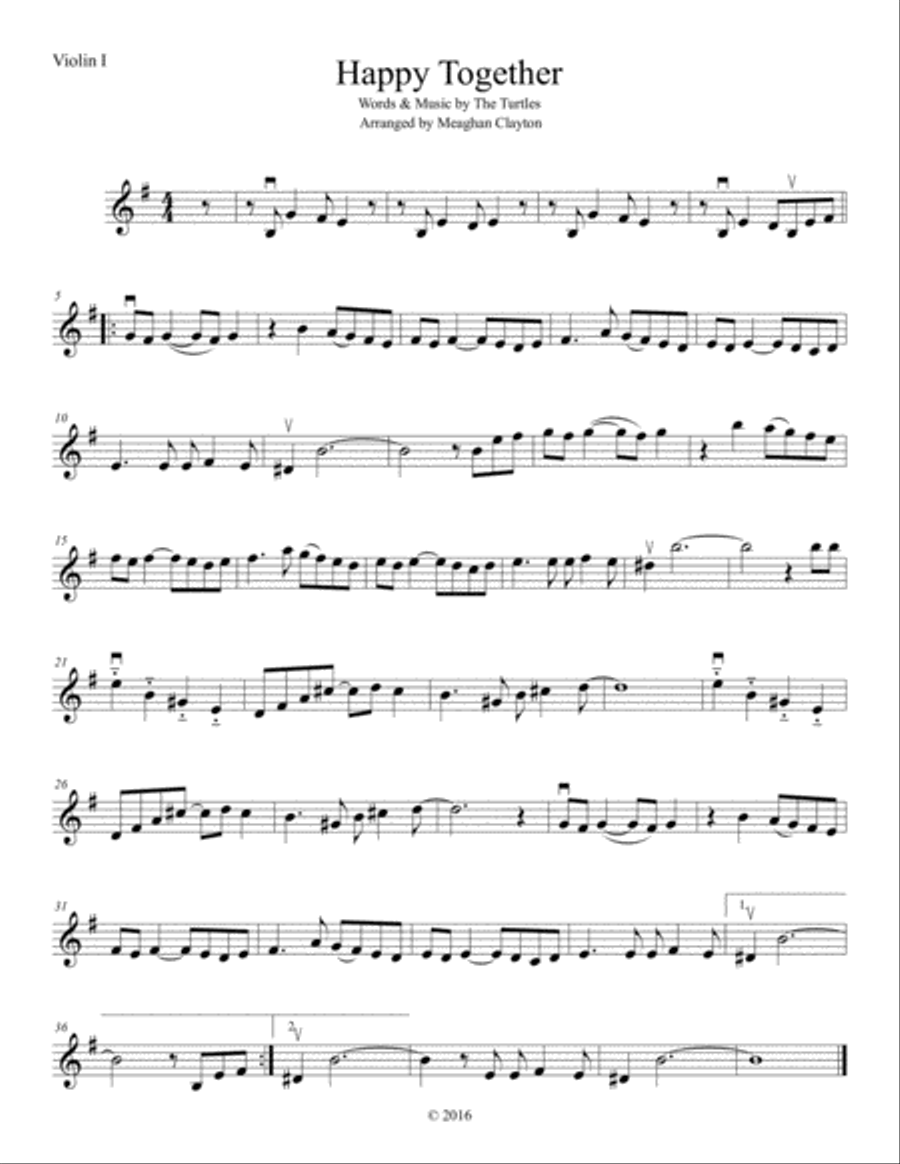 Happy Together String Orchestra scores gallery preview page 1