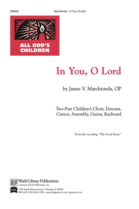 Book cover for In You O Lord