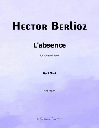 L'absence, by Berlioz, in G Major