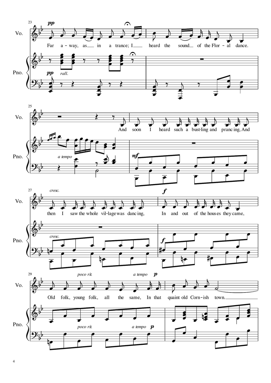 The Floral Dance - Bb Major Voice Solo scores gallery preview page 5