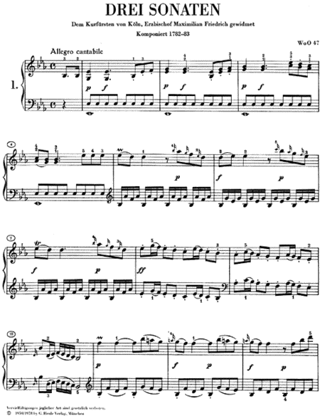 3 Piano Sonatas WoO 47