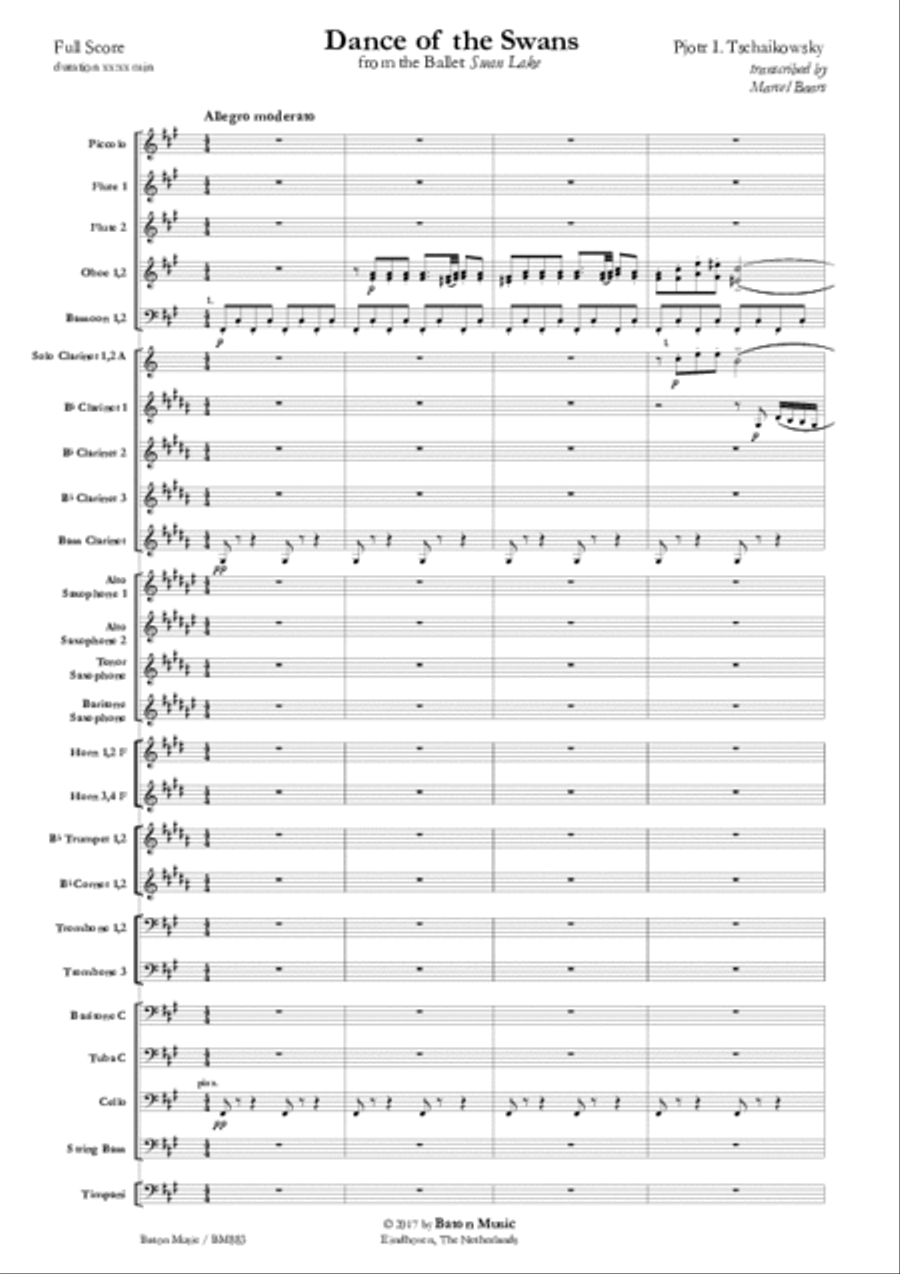 Dance of the Swans Concert Band scores gallery preview page 2