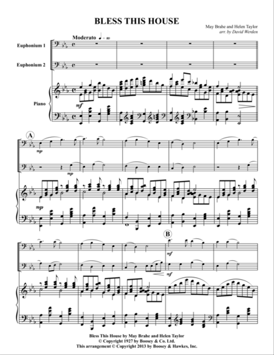 Bless This House Bless This House Brass Duet scores gallery preview page 1