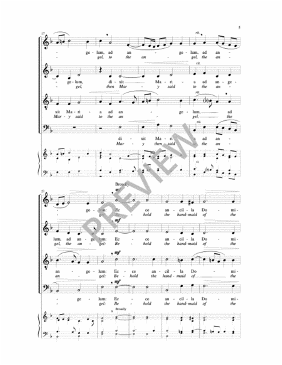 Dixit Maria ad Angelum 4-Part scores gallery preview page 12