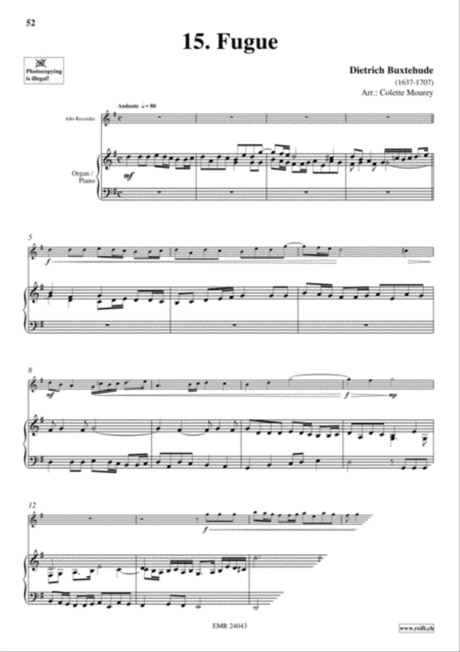 40 Greatest Baroque Hits Volume 1 Alto Recorder scores gallery preview page 17