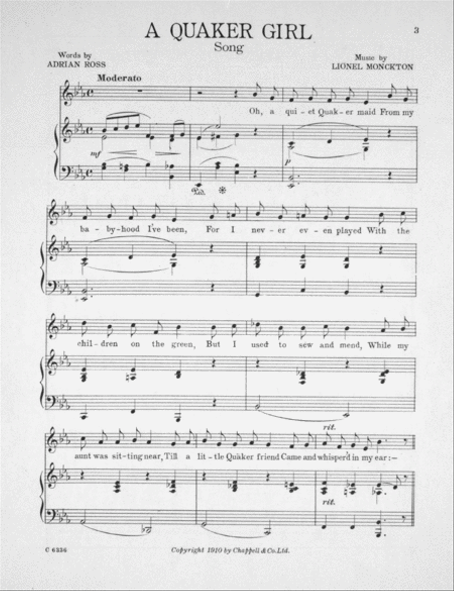 A Quaker Girl Voice scores gallery preview page 2