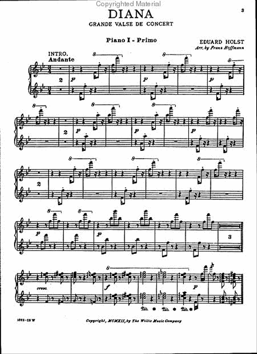 Diana Grande Valse de Concert Piano scores gallery preview page 3