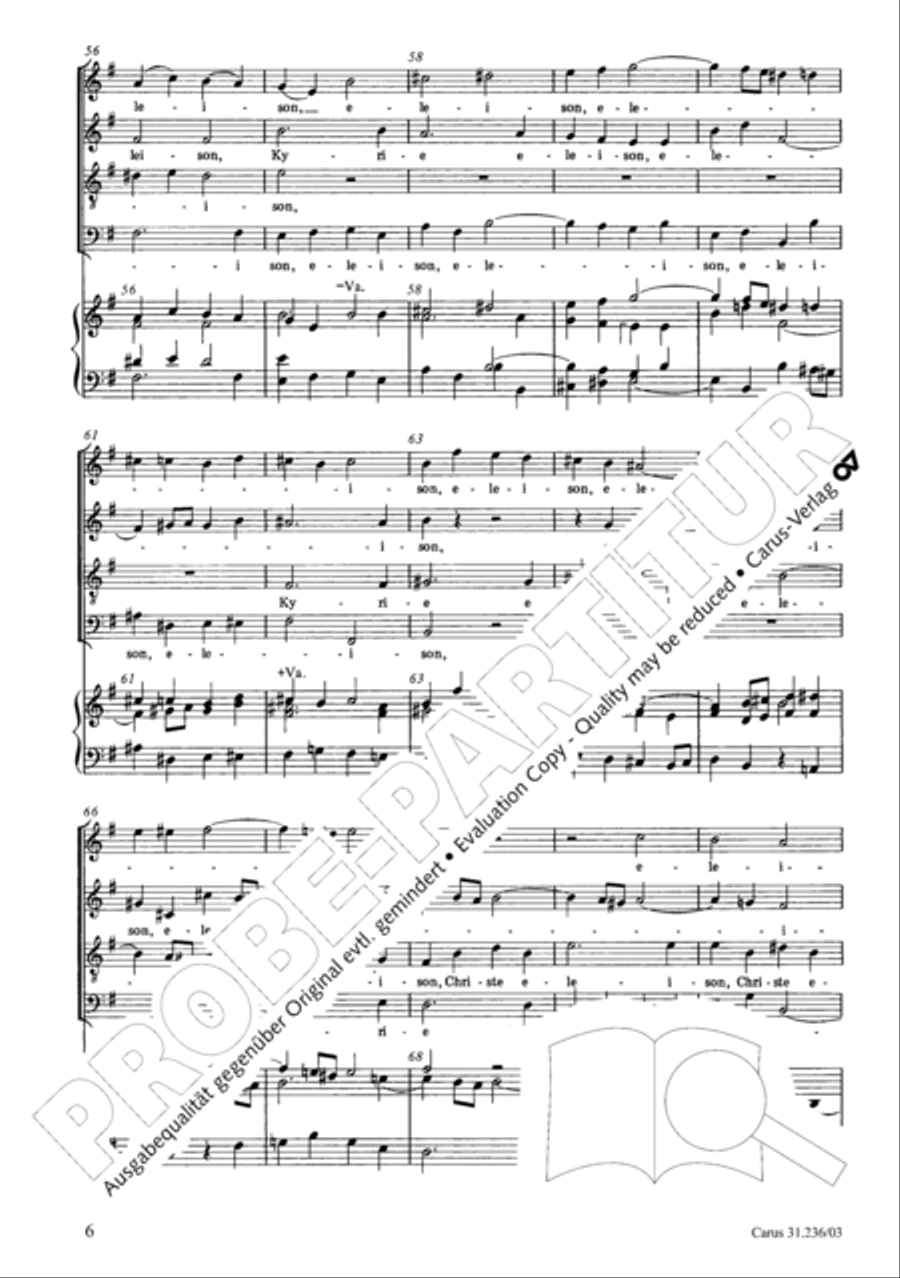 Mass in G Major 4-Part scores gallery preview page 7