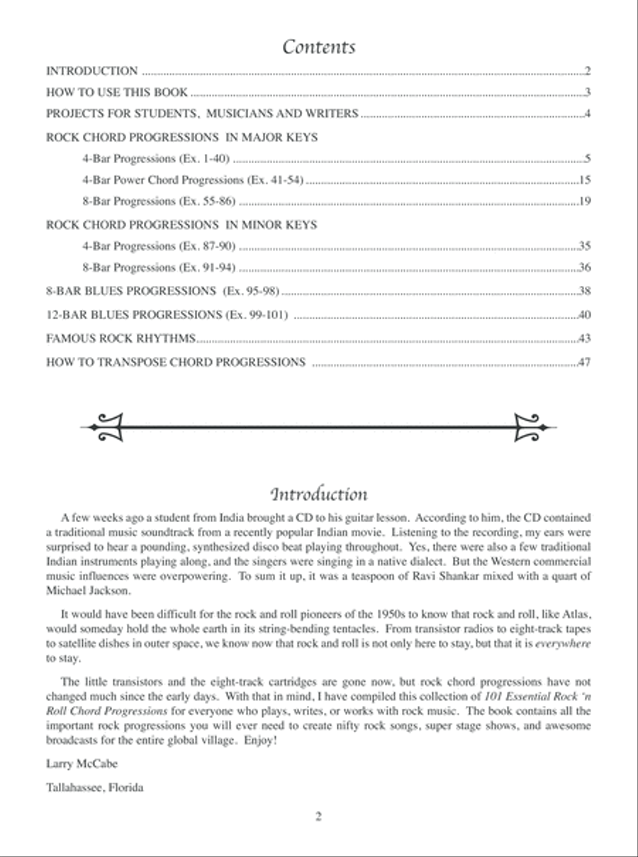 101 Essential Rock 'N' Roll Chord Progressions Electric Guitar scores gallery preview page 3