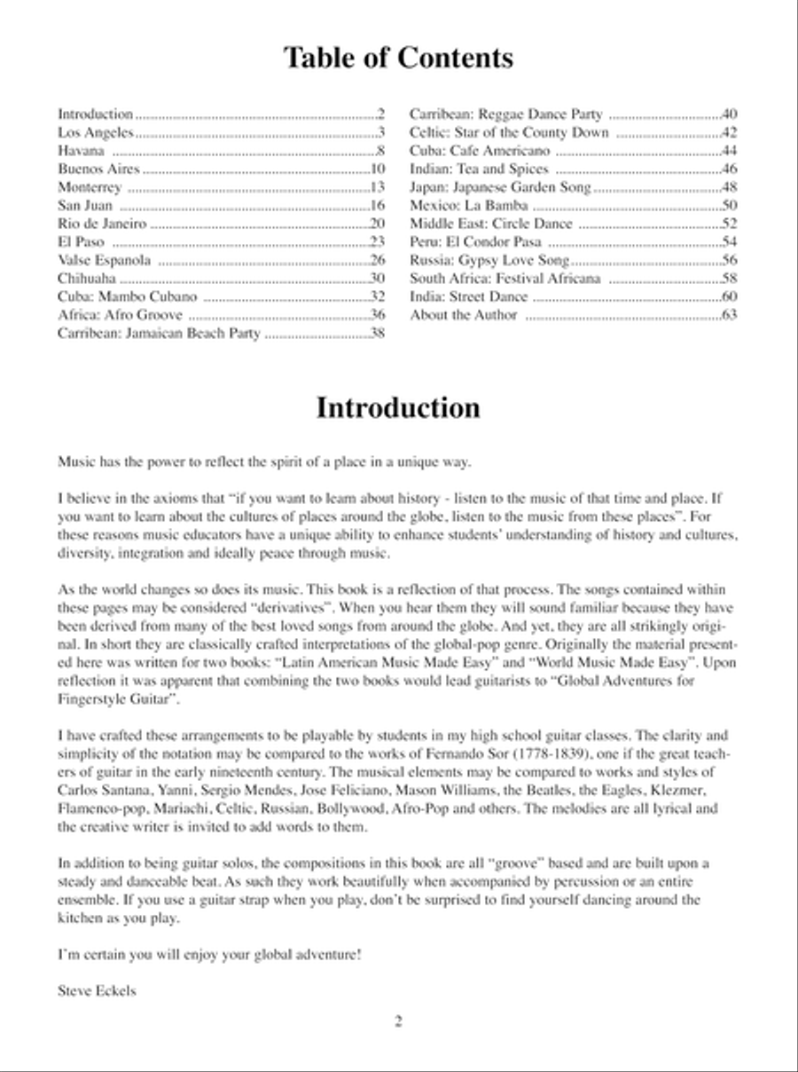 Global Adventures for Fingerstyle Guitarists Fingerpicking Guitar scores gallery preview page 3