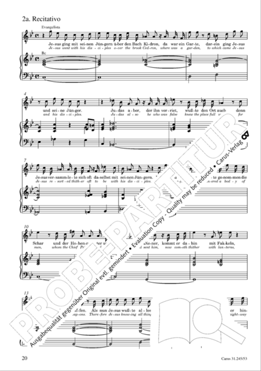 St. John Passion (Johannes-Passion) 4-Part scores gallery preview page 21