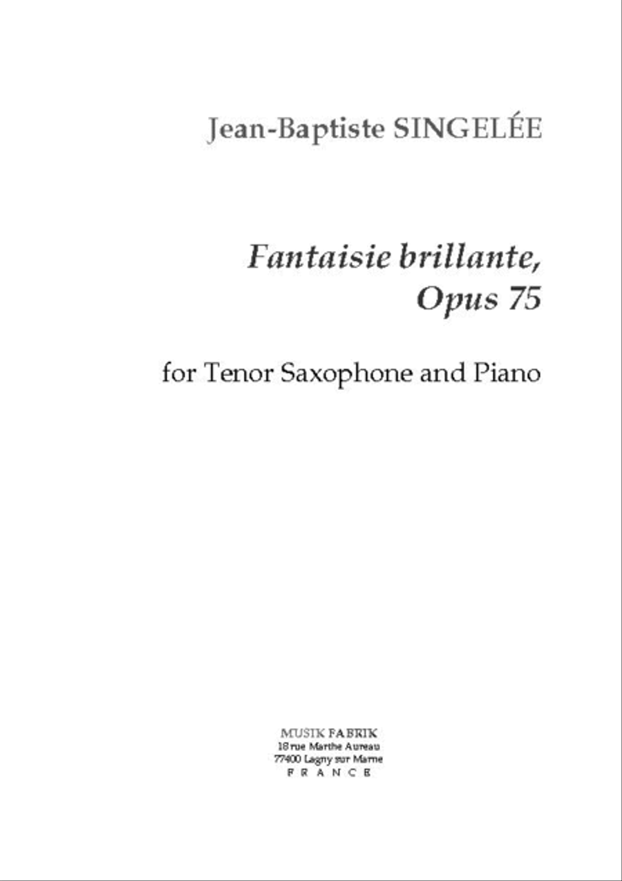 Fantaisie brillante, Opus 75 Tenor Saxophone scores gallery preview page 1