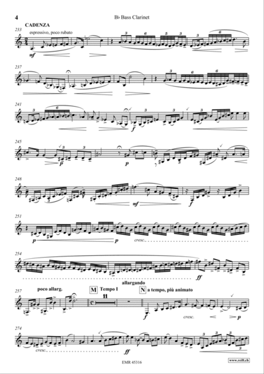 Konzert No. 1 g-moll Bass Clarinet scores gallery preview page 5