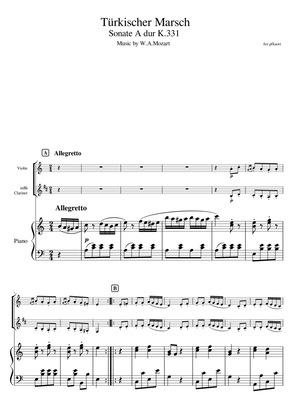 "Turkish March" piano trio/ Violin & Clarinet