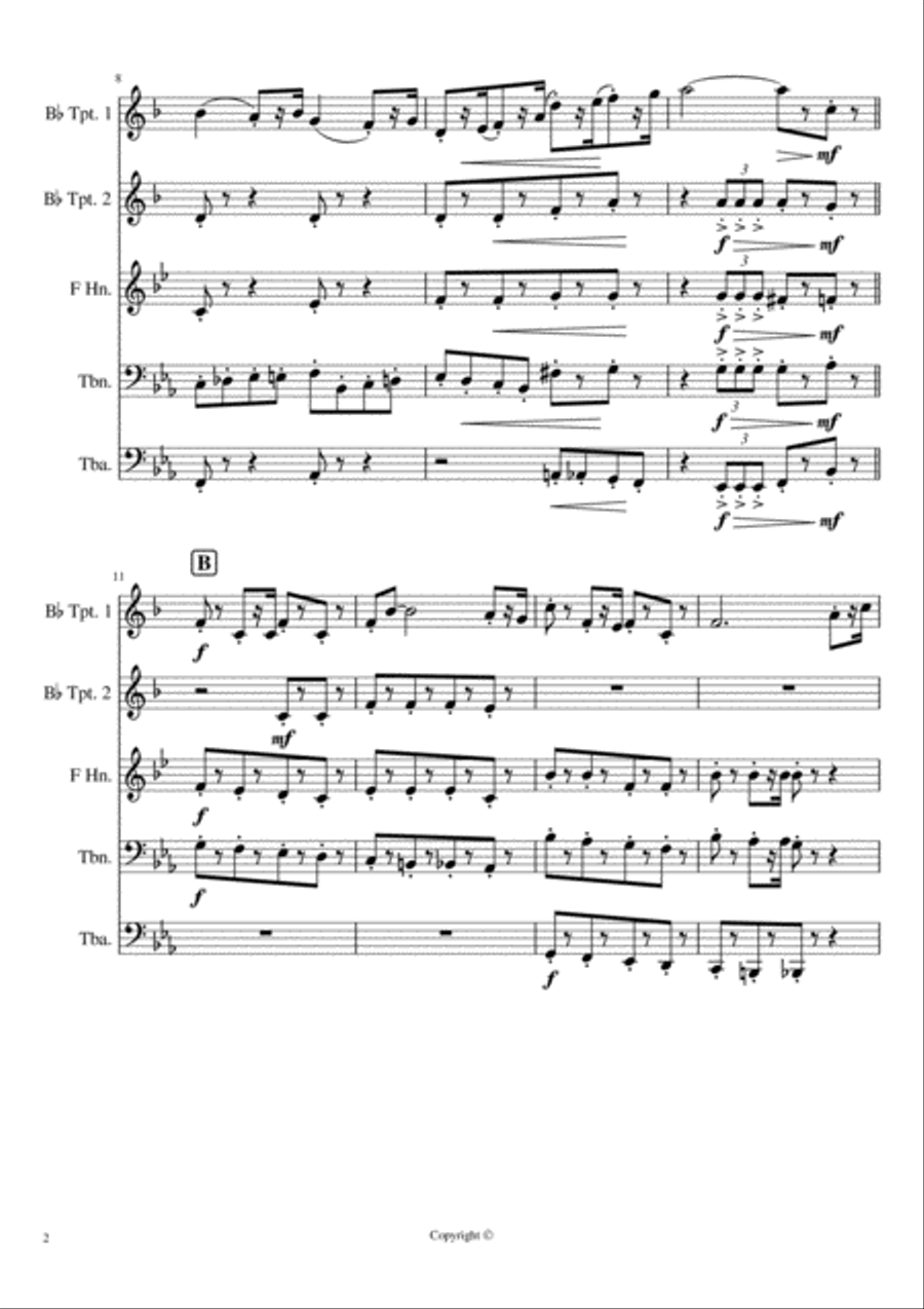 March from Symphony no. 6 Pathétique, Op. 74 - PI Tchaikovsky Brass Ensemble scores gallery preview page 2
