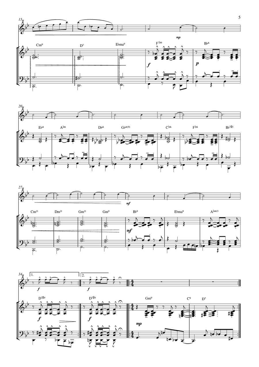 8 Swinging Xmas Carols for Descant (Soprano Recorder) & Piano Soprano Recorder scores gallery preview page 5