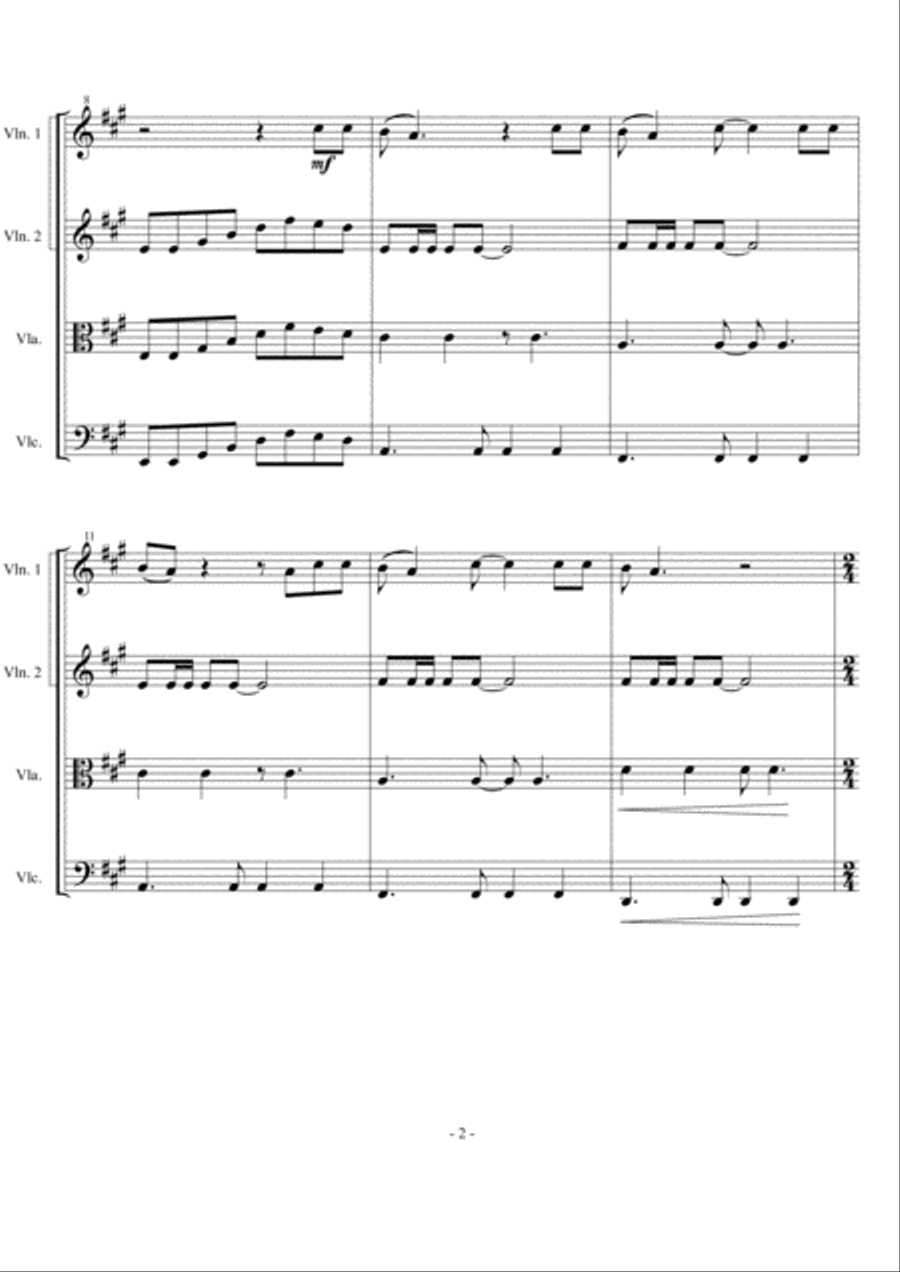 Oh, Pretty Woman Oh, Pretty Woman String Quartet scores gallery preview page 2