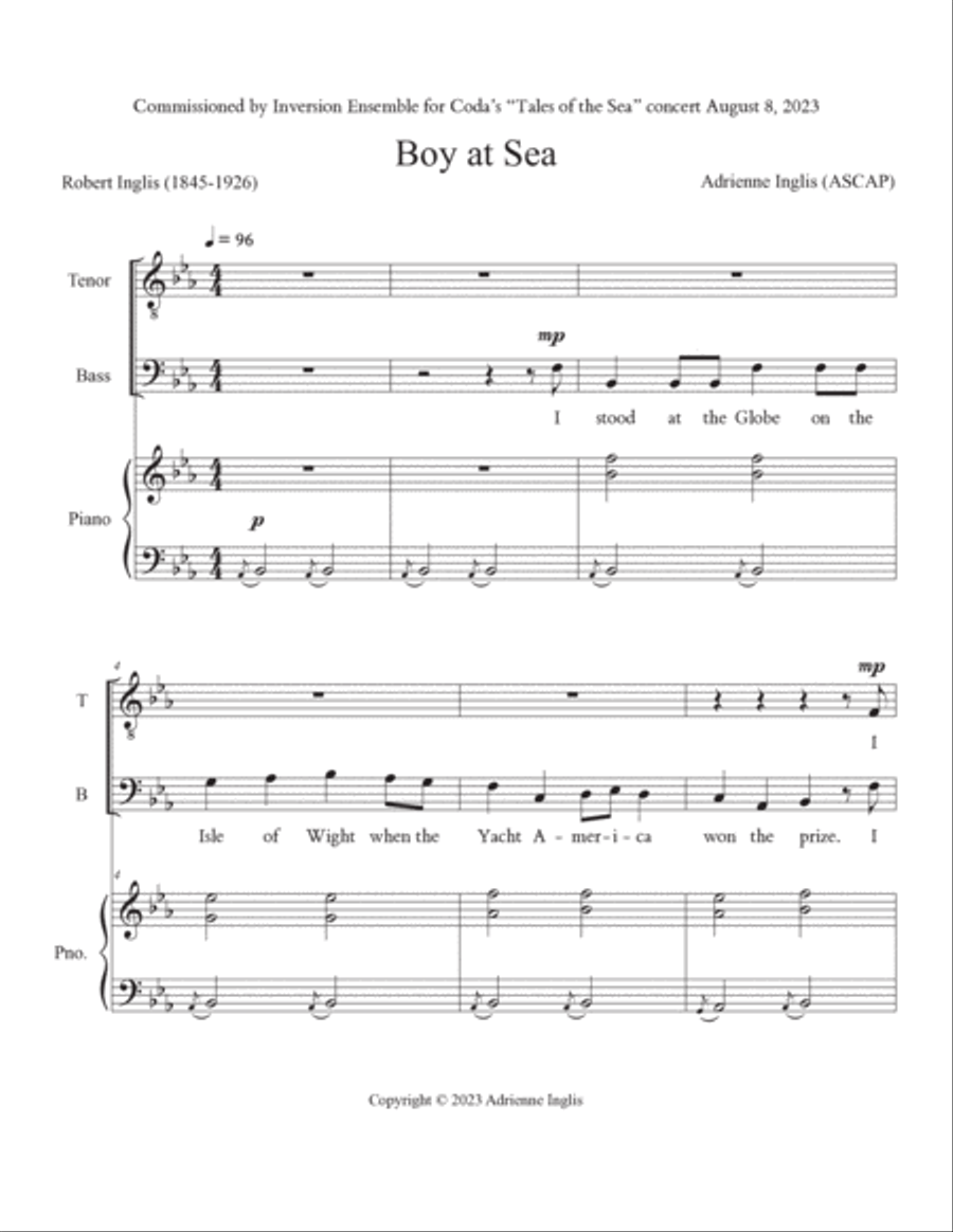 Boy at Sea for TB and piano TB scores gallery preview page 3
