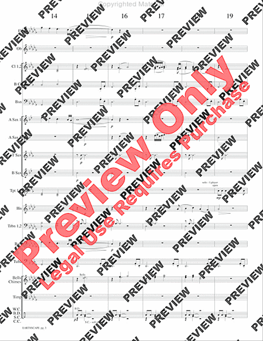 Earthscape Concert Band scores gallery preview page 6