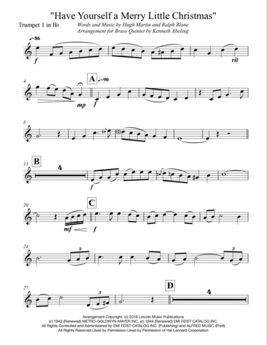 Have Yourself A Merry Little Christmas from MEET ME IN ST. LOUIS Horn scores gallery preview page 6
