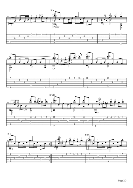 Feelings. Sheet music for classical guitar image number null