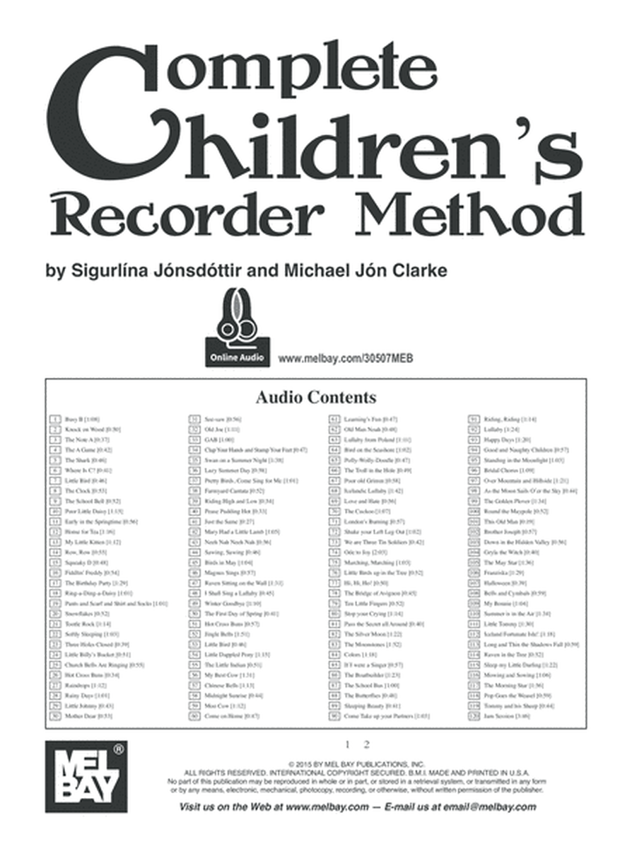 Complete Children's Recorder Method