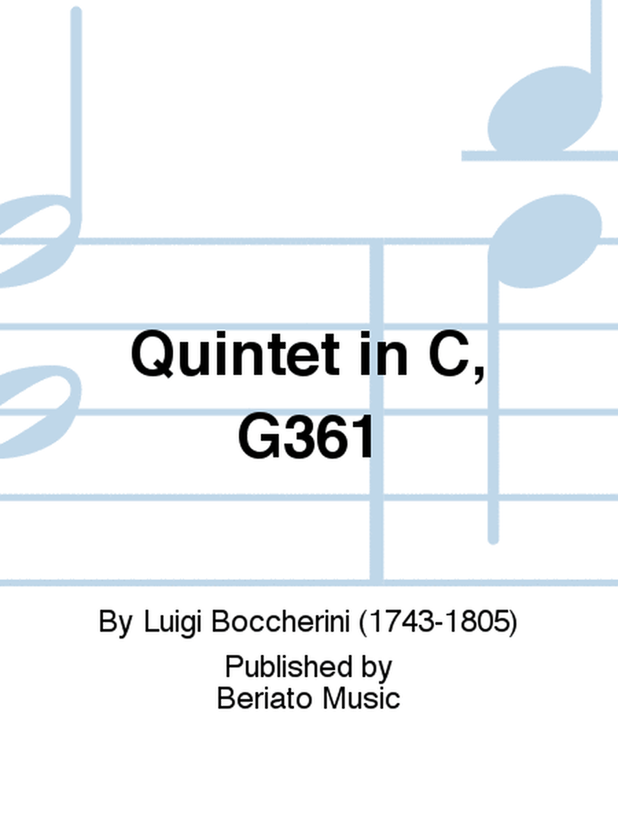 Quintet in C, G361