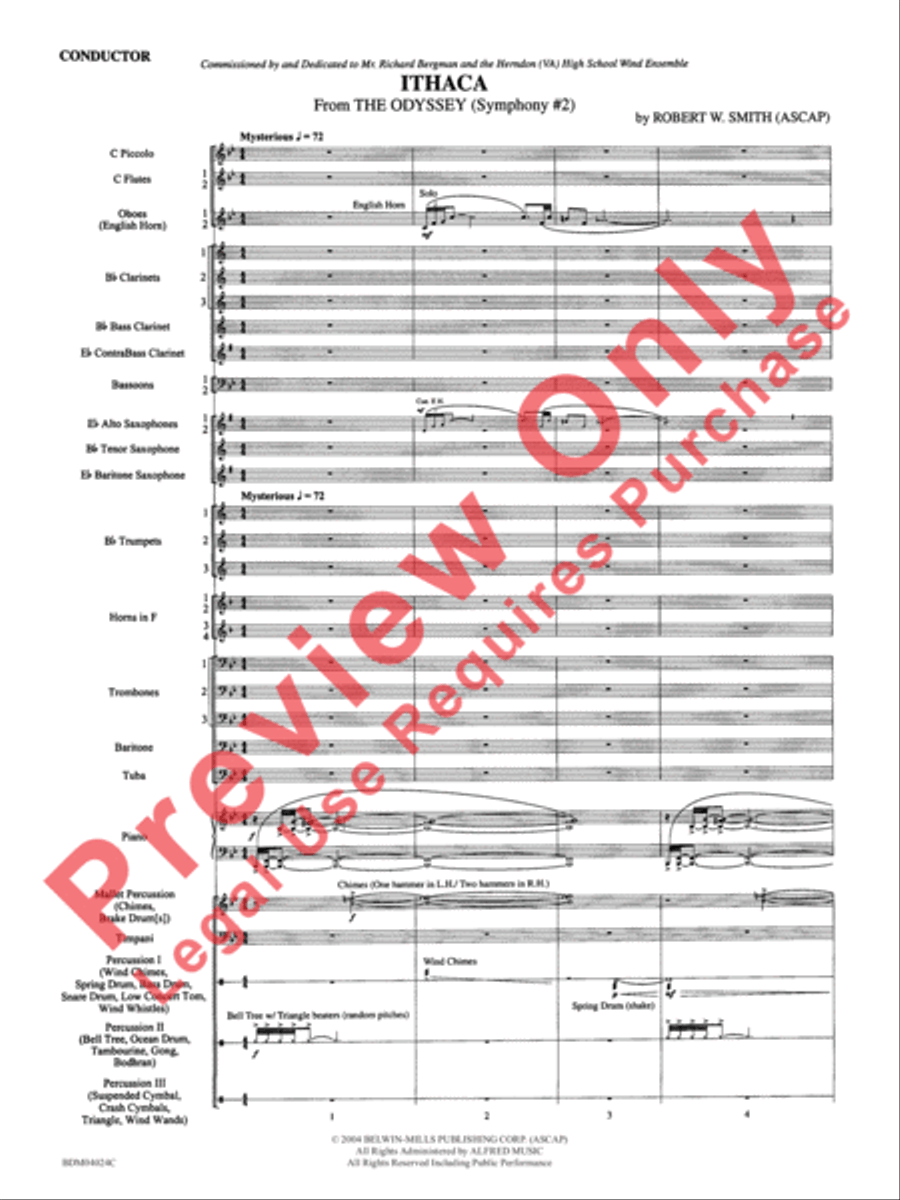 Ithaca (from The Odyssey (Symphony No. 2)) Concert Band scores gallery preview page 5