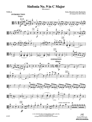 Sinfonia No. 9 in C Major: Viola