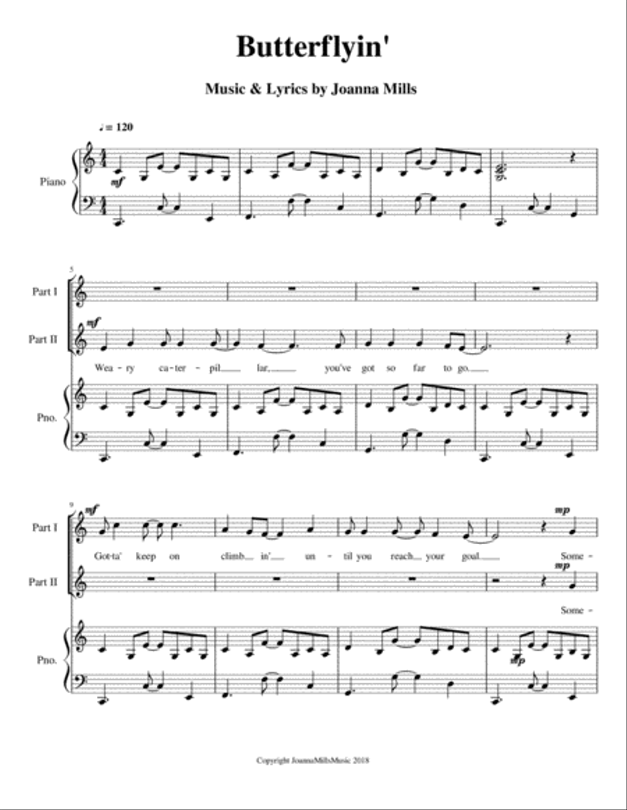 Butterflyin' 2-Part scores gallery preview page 2