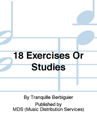 Book cover for 18 Exercises or Studies