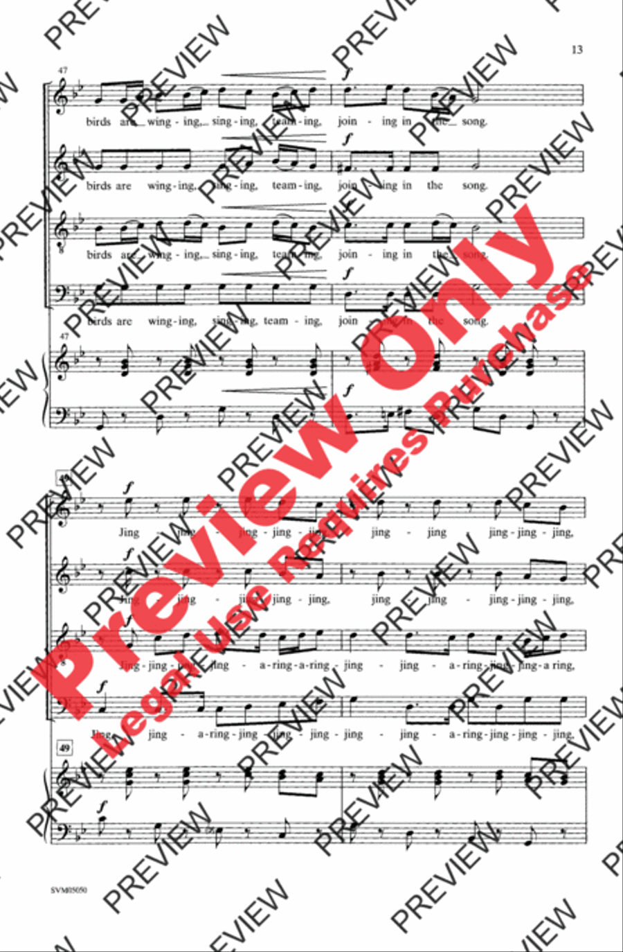 Sleigh Bells 4-Part scores gallery preview page 13
