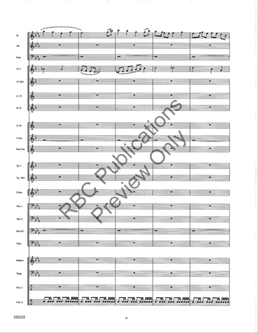 Along The Rio Grande (Score) Concert Band scores gallery preview page 9