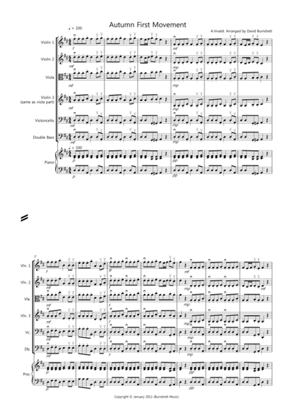 Autumn (first movement) for String Orchestra image number null