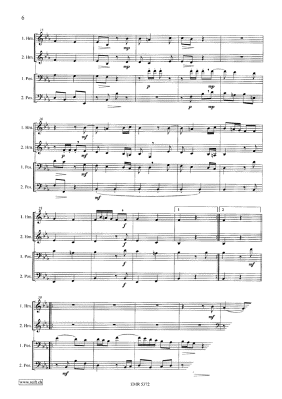 Sonata a Quattro Brass Ensemble scores gallery preview page 6