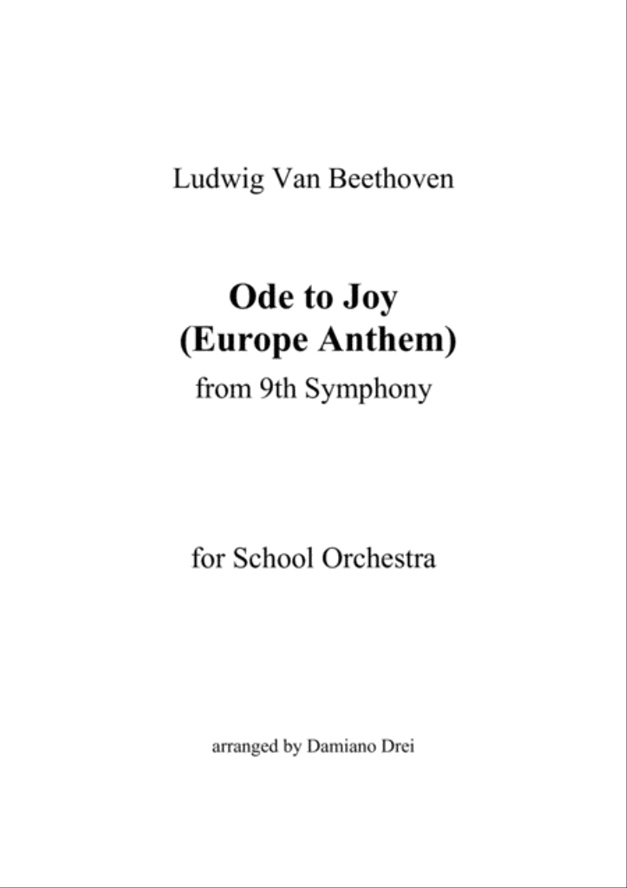 Ode to Joy (Europe Anthem) - Flexible instrumentation Full Orchestra scores gallery preview page 1