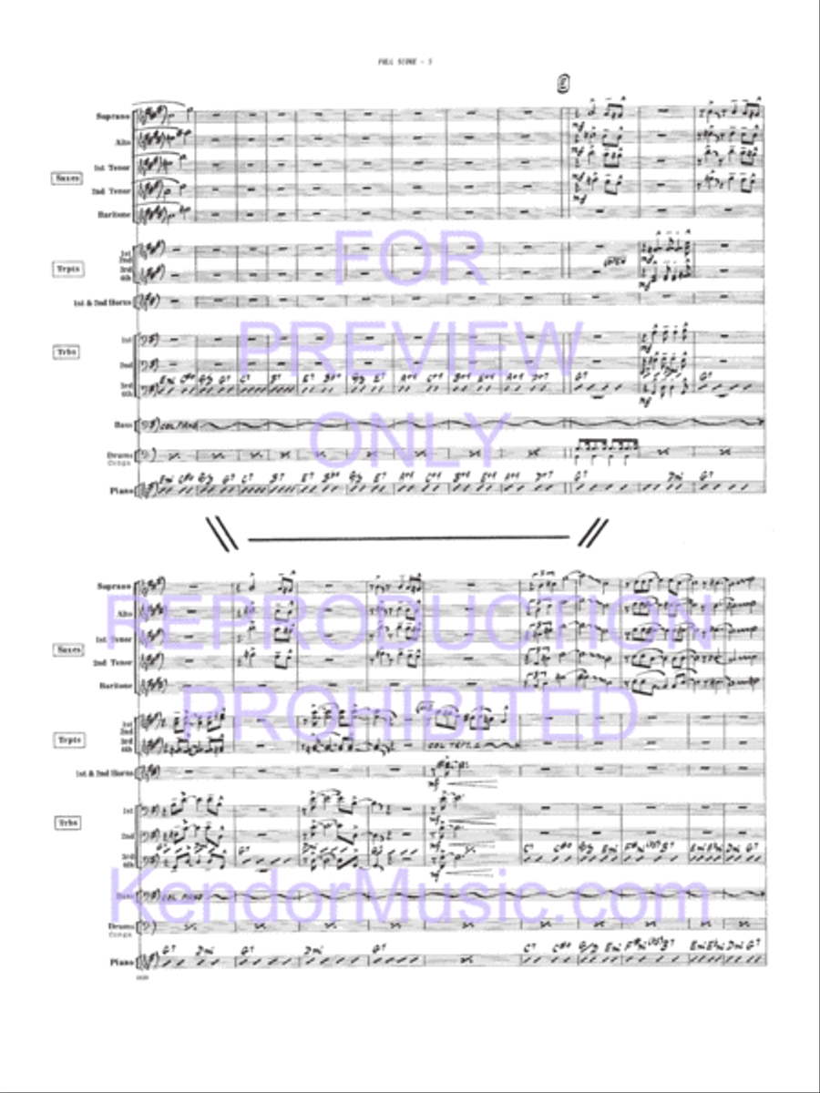Farewell, The Farewell, The Jazz Ensemble scores gallery preview page 6