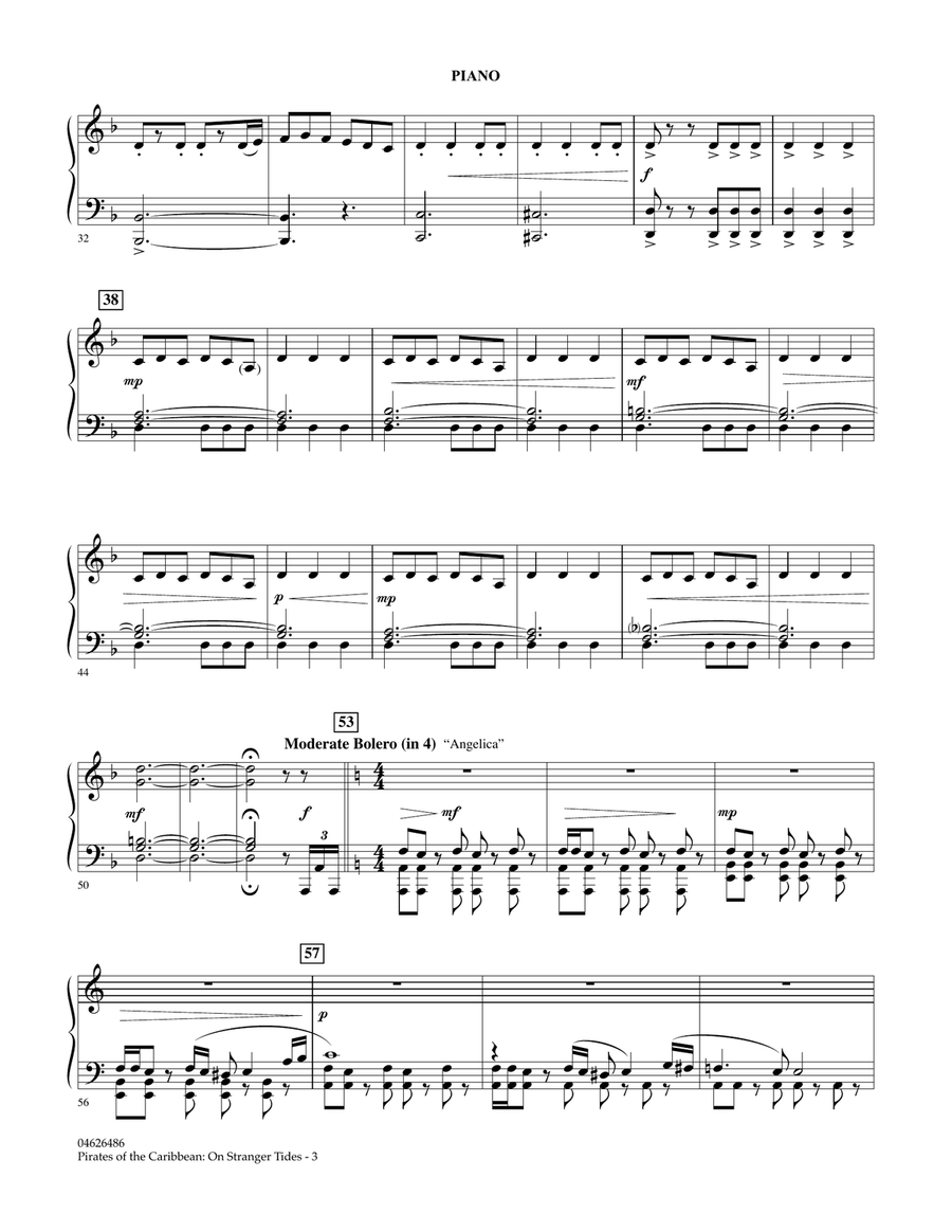 Pirates Of The Caribbean: On Stranger Tides - Piano Orchestra scores gallery preview page 3