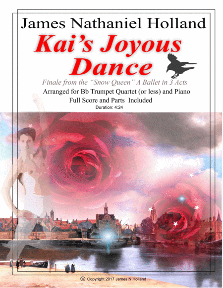 Kai's Joyous Dance: From the The Snow Queen Ballet, Arranged for 4 Bb Trumpets (or Less) and Piano image number null